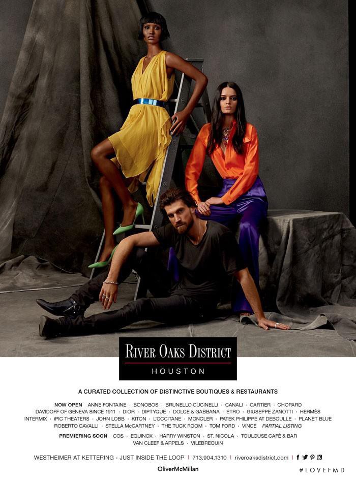 Fatima Siad featured in  the River Oaks District advertisement for Autumn/Winter 2015
