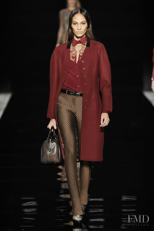 Joan Smalls featured in  the Etro fashion show for Autumn/Winter 2012