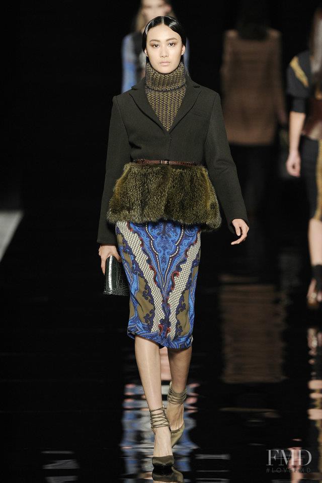 Shu Pei featured in  the Etro fashion show for Autumn/Winter 2012