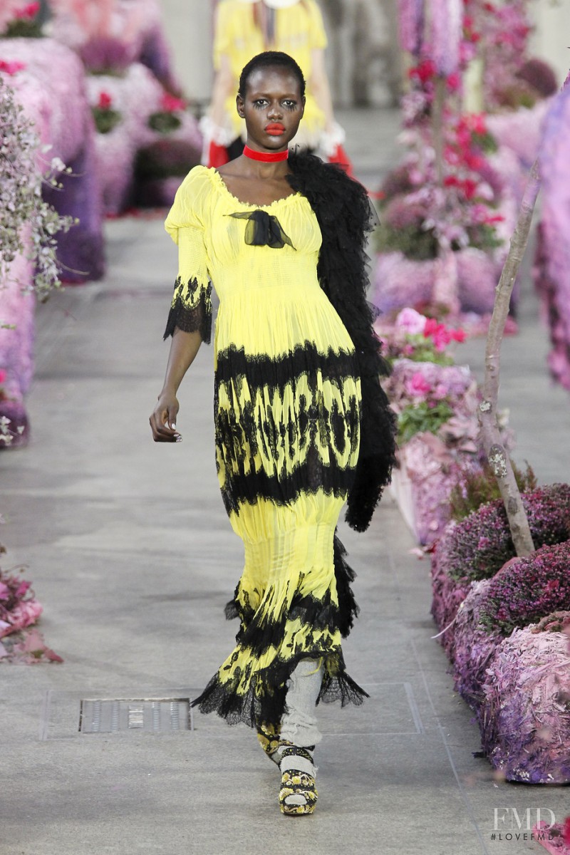 Ajak Deng featured in  the Meadham Kirchhoff fashion show for Spring/Summer 2011