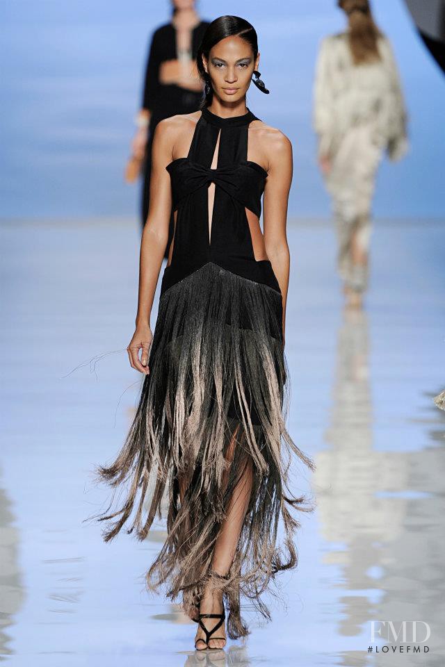 Joan Smalls featured in  the Etro fashion show for Spring/Summer 2012