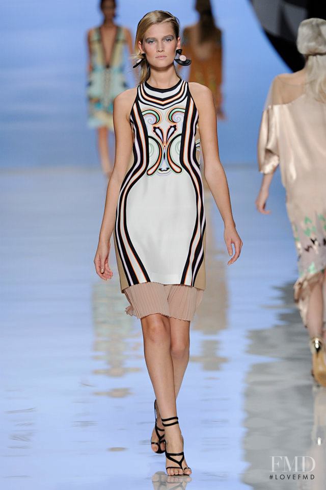 Toni Garrn featured in  the Etro fashion show for Spring/Summer 2012