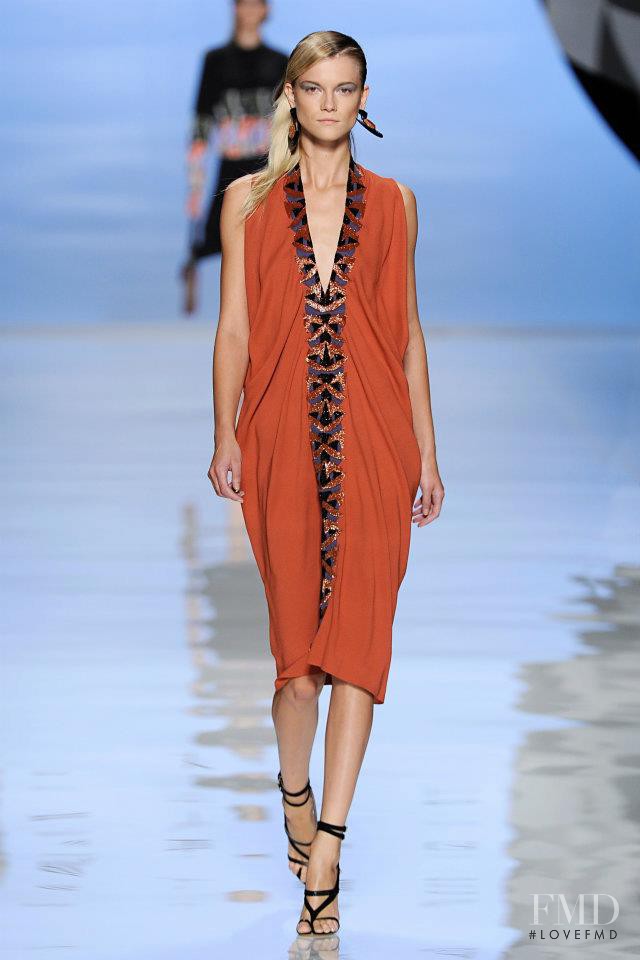Kasia Struss featured in  the Etro fashion show for Spring/Summer 2012