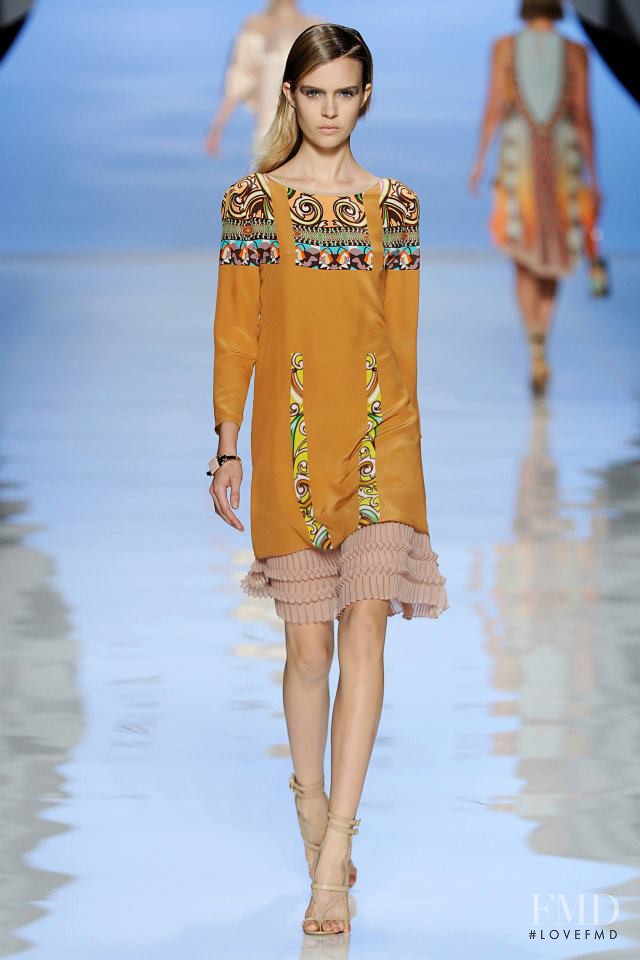 Josephine Skriver featured in  the Etro fashion show for Spring/Summer 2012