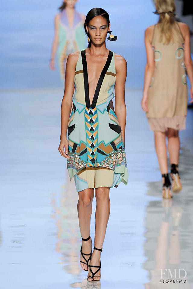 Joan Smalls featured in  the Etro fashion show for Spring/Summer 2012