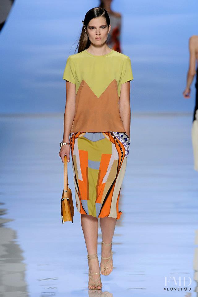 Caroline Brasch Nielsen featured in  the Etro fashion show for Spring/Summer 2012