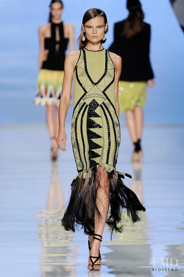 Magdalena Frackowiak featured in  the Etro fashion show for Spring/Summer 2012