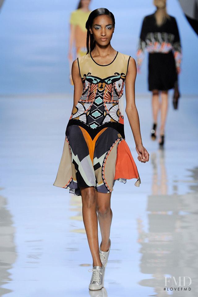 Jourdan Dunn featured in  the Etro fashion show for Spring/Summer 2012