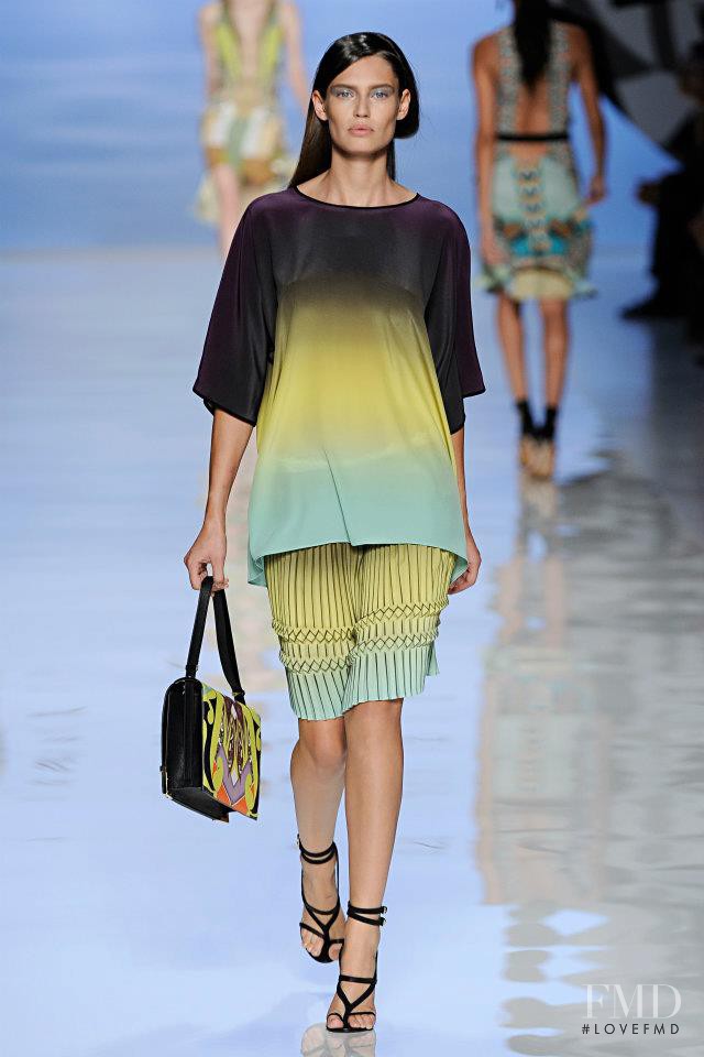 Bianca Balti featured in  the Etro fashion show for Spring/Summer 2012