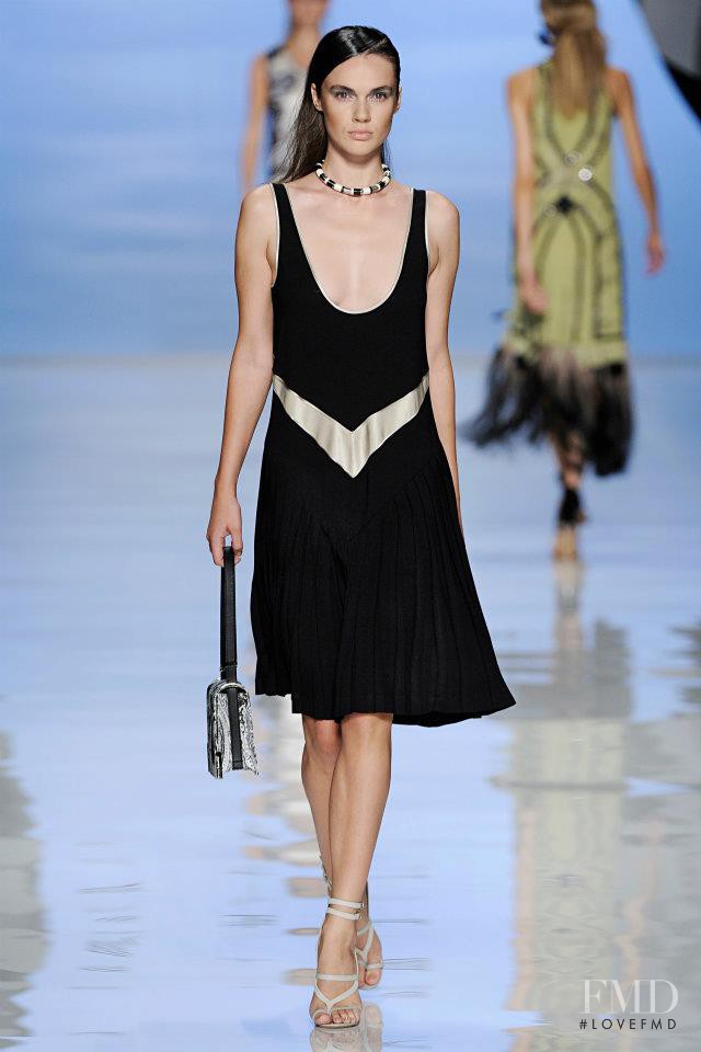 Justina Cesnaite featured in  the Etro fashion show for Spring/Summer 2012