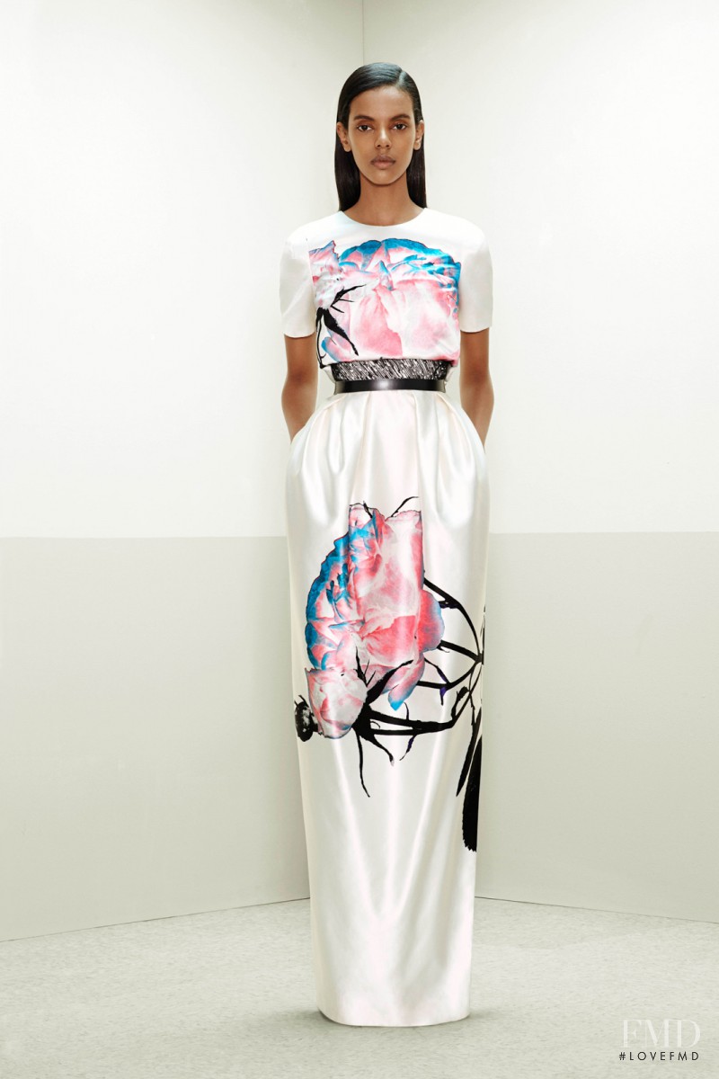 Grace Mahary featured in  the Prabal Gurung fashion show for Pre-Fall 2014