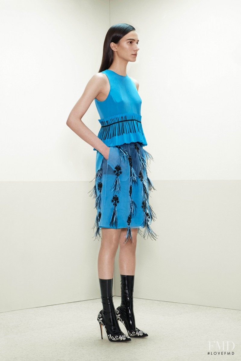 Mijo Mihaljcic featured in  the Prabal Gurung fashion show for Pre-Fall 2014