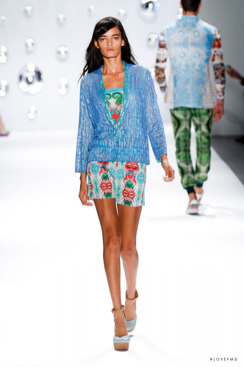 Wanessa Milhomem featured in  the Custo Barcelona fashion show for Spring/Summer 2013