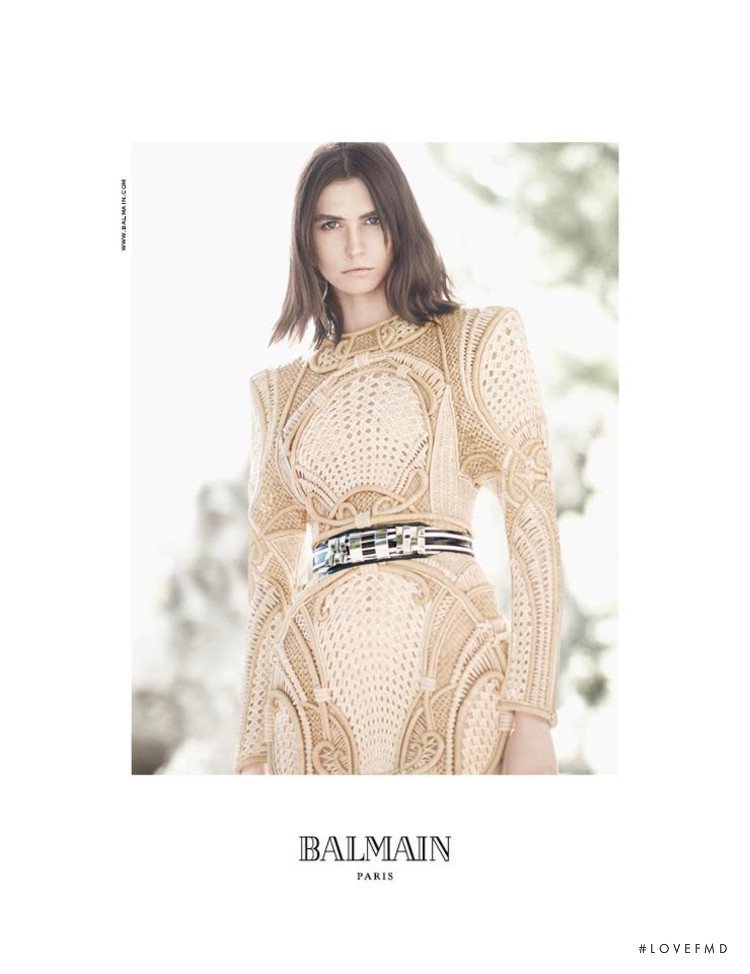 Manon Leloup featured in  the Balmain advertisement for Spring/Summer 2013