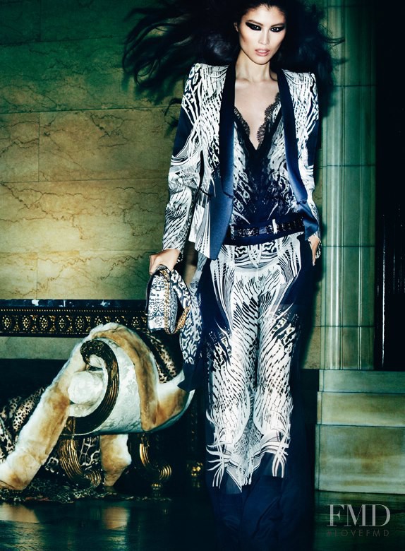 Sui He featured in  the Roberto Cavalli advertisement for Spring/Summer 2013