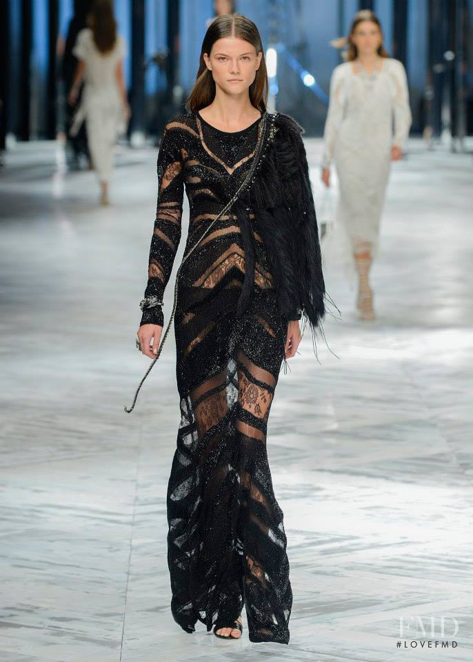 Kasia Struss featured in  the Roberto Cavalli fashion show for Spring/Summer 2014