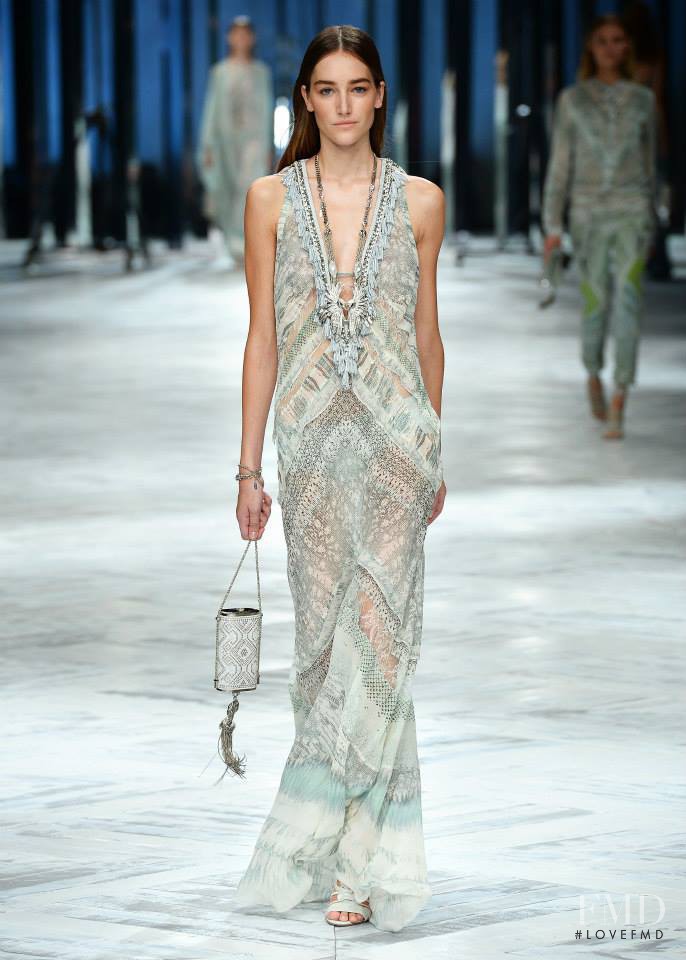 Joséphine Le Tutour featured in  the Roberto Cavalli fashion show for Spring/Summer 2014