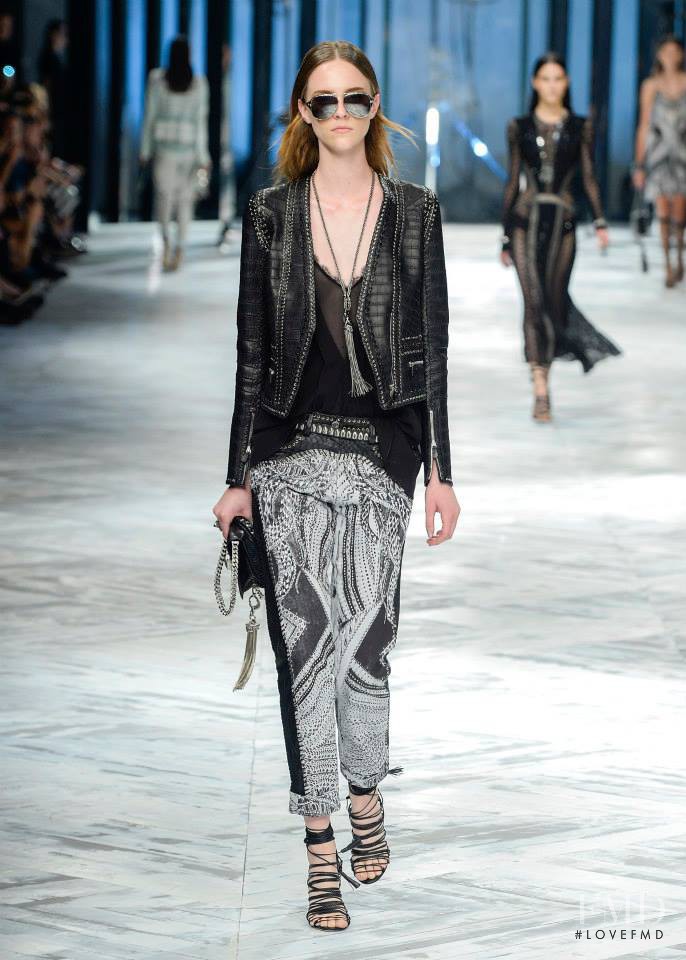Nicole Pollard featured in  the Roberto Cavalli fashion show for Spring/Summer 2014
