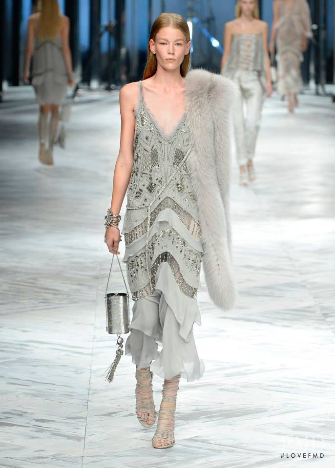 Hollie May Saker featured in  the Roberto Cavalli fashion show for Spring/Summer 2014