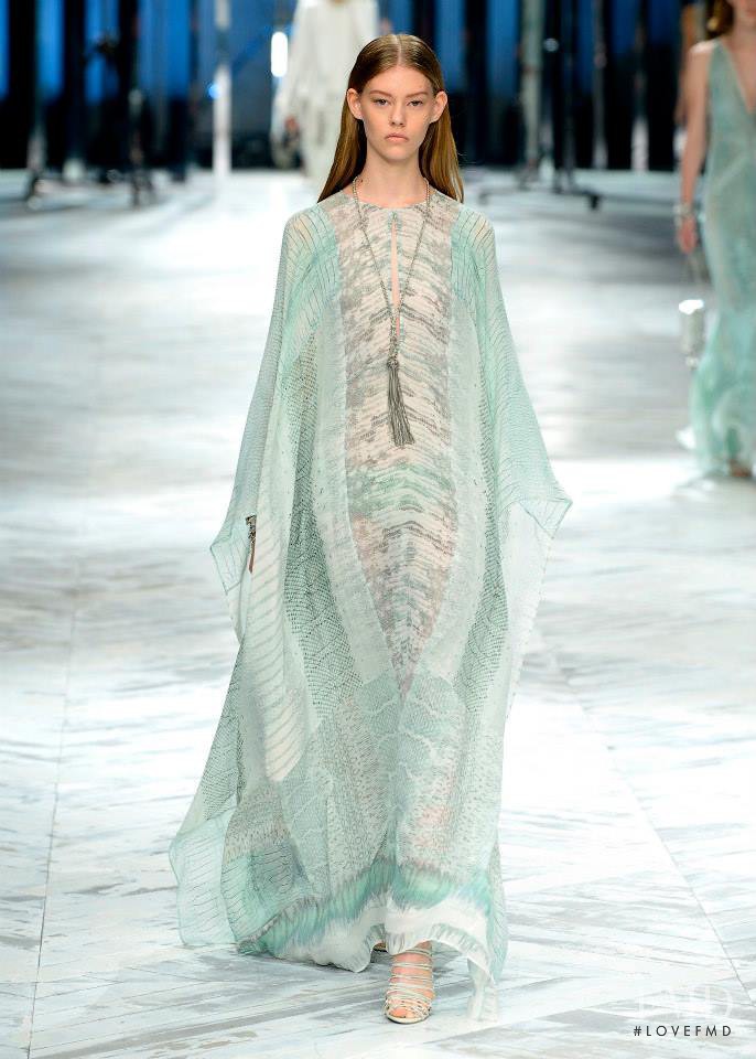 Ondria Hardin featured in  the Roberto Cavalli fashion show for Spring/Summer 2014