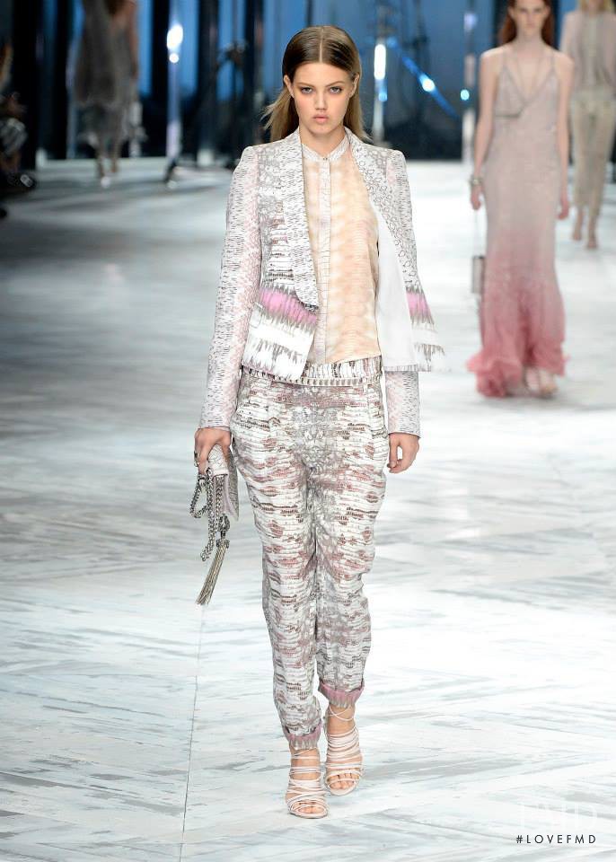 Lindsey Wixson featured in  the Roberto Cavalli fashion show for Spring/Summer 2014