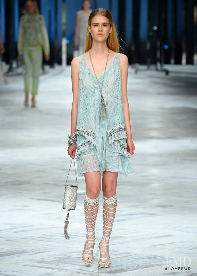Stina Rapp featured in  the Roberto Cavalli fashion show for Spring/Summer 2014