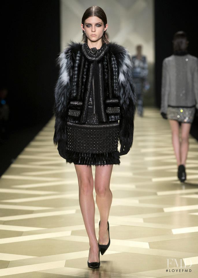 Kel Markey featured in  the Roberto Cavalli fashion show for Autumn/Winter 2013