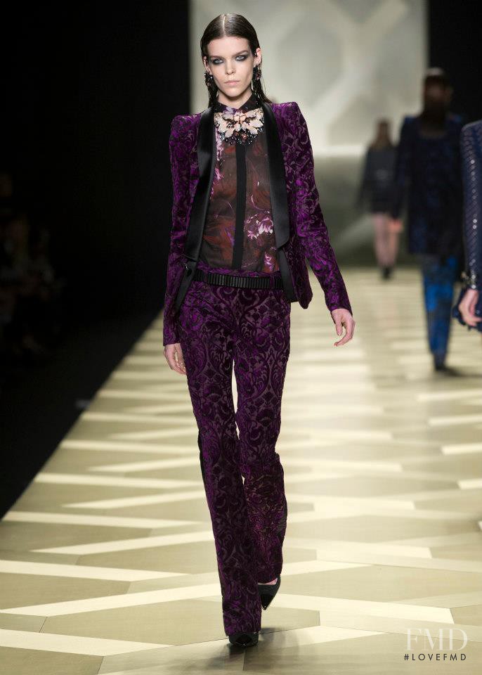 Meghan Collison featured in  the Roberto Cavalli fashion show for Autumn/Winter 2013