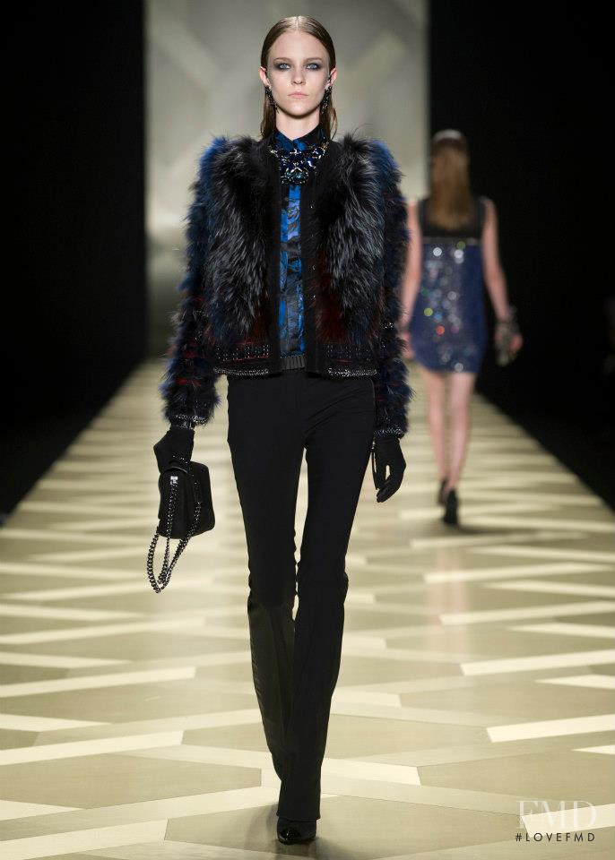 Nicole Pollard featured in  the Roberto Cavalli fashion show for Autumn/Winter 2013