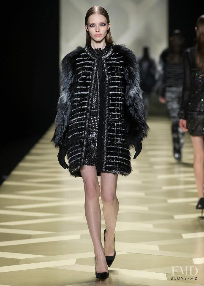 Sasha Luss featured in  the Roberto Cavalli fashion show for Autumn/Winter 2013