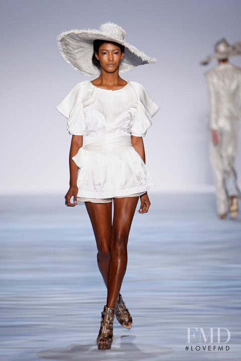 Sessilee Lopez featured in  the Christian Siriano fashion show for Spring/Summer 2010