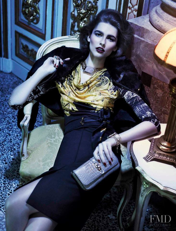 Vika Kuropyatnikova featured in  the Roberto Cavalli Class advertisement for Autumn/Winter 2012