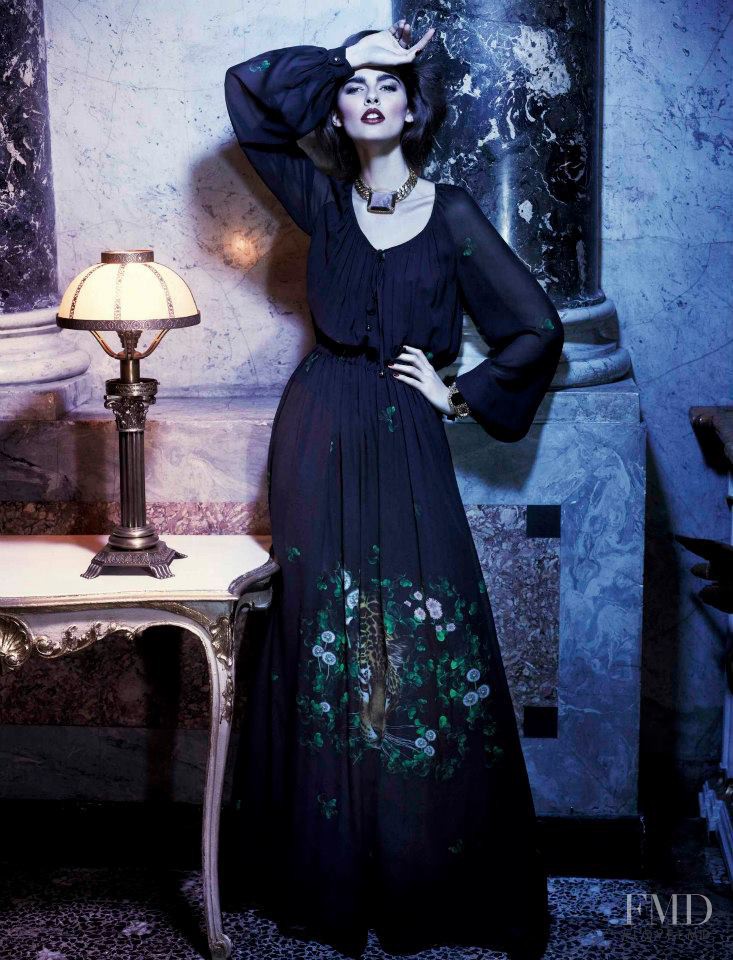 Vika Kuropyatnikova featured in  the Roberto Cavalli Class advertisement for Autumn/Winter 2012