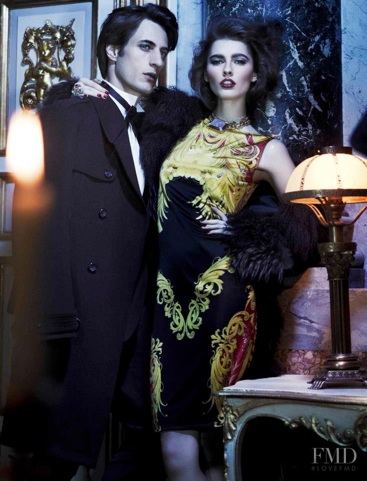 Vika Kuropyatnikova featured in  the Roberto Cavalli Class advertisement for Autumn/Winter 2012