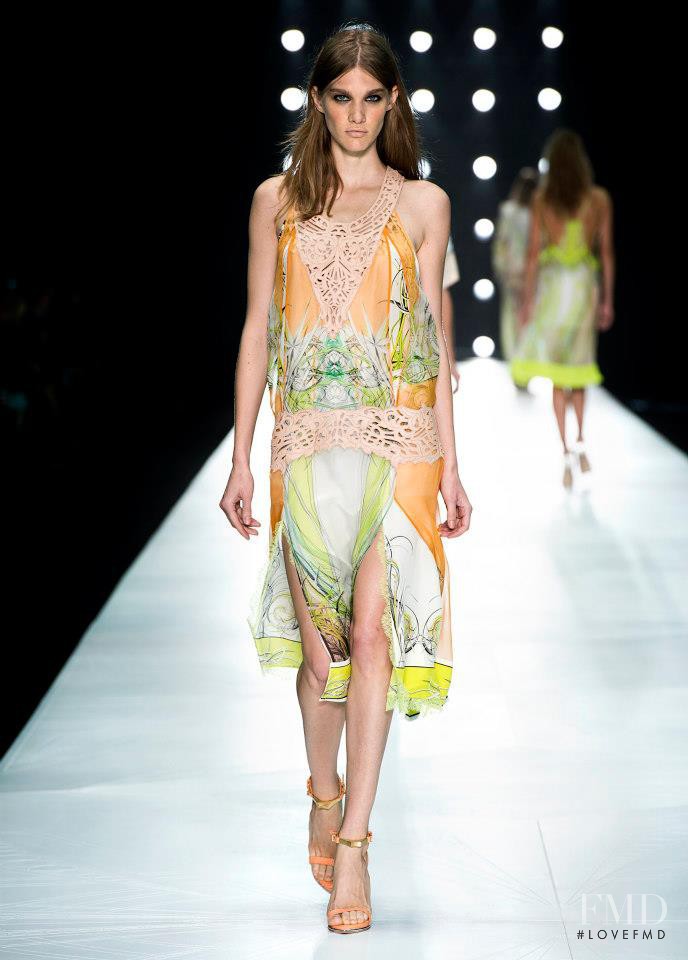Irina Nikolaeva featured in  the Roberto Cavalli fashion show for Spring/Summer 2013