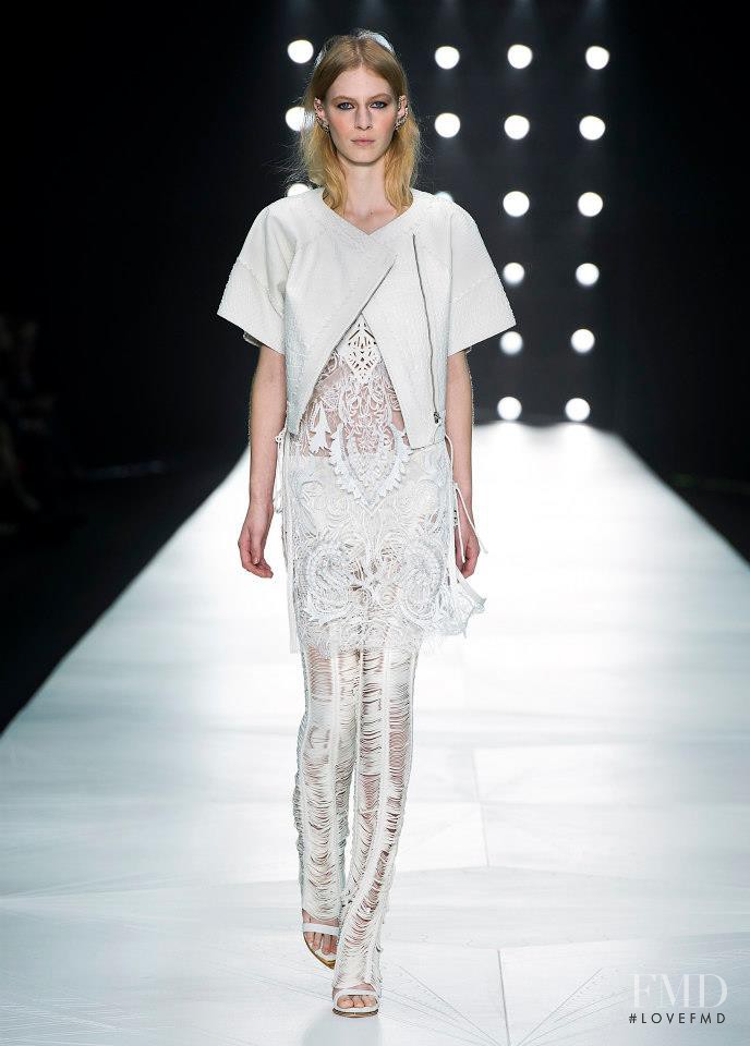 Julia Nobis featured in  the Roberto Cavalli fashion show for Spring/Summer 2013