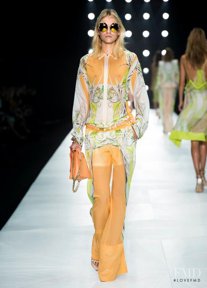 Anabela Belikova featured in  the Roberto Cavalli fashion show for Spring/Summer 2013