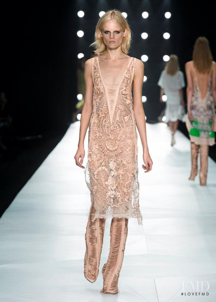 Hanne Gaby Odiele featured in  the Roberto Cavalli fashion show for Spring/Summer 2013