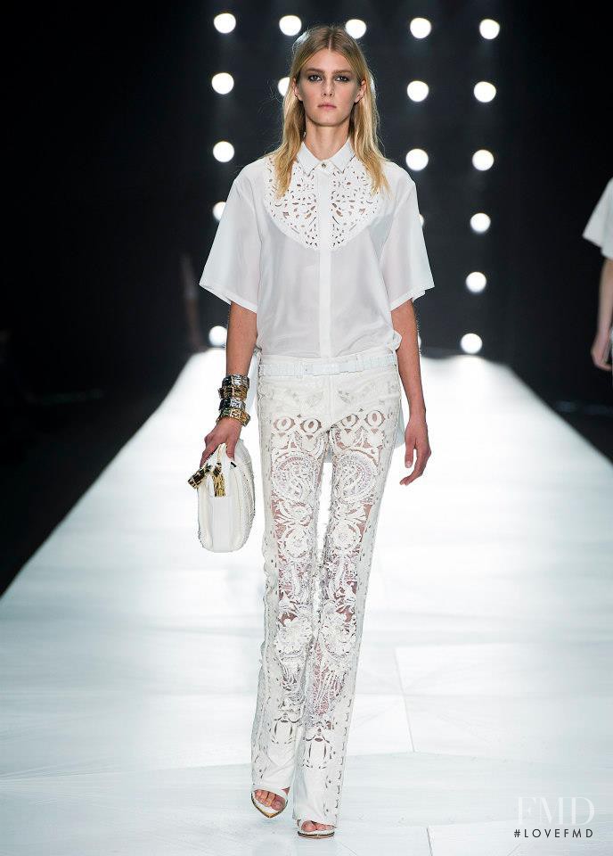 Sigrid Agren featured in  the Roberto Cavalli fashion show for Spring/Summer 2013
