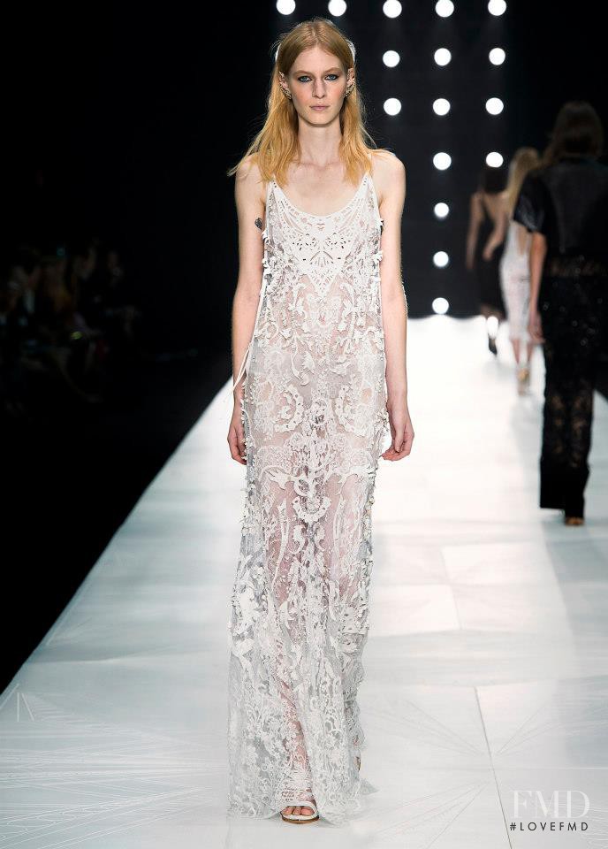 Julia Nobis featured in  the Roberto Cavalli fashion show for Spring/Summer 2013