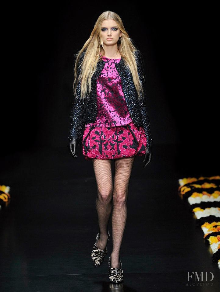 Lily Donaldson featured in  the Roberto Cavalli fashion show for Autumn/Winter 2012