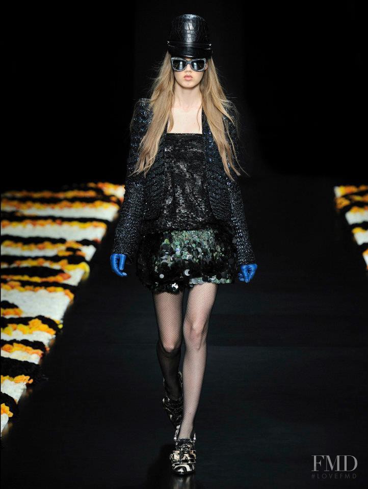 Lindsey Wixson featured in  the Roberto Cavalli fashion show for Autumn/Winter 2012