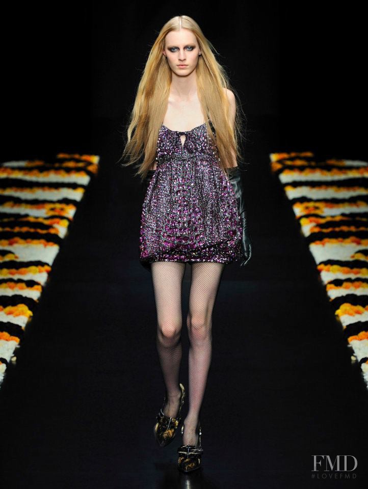 Julia Nobis featured in  the Roberto Cavalli fashion show for Autumn/Winter 2012