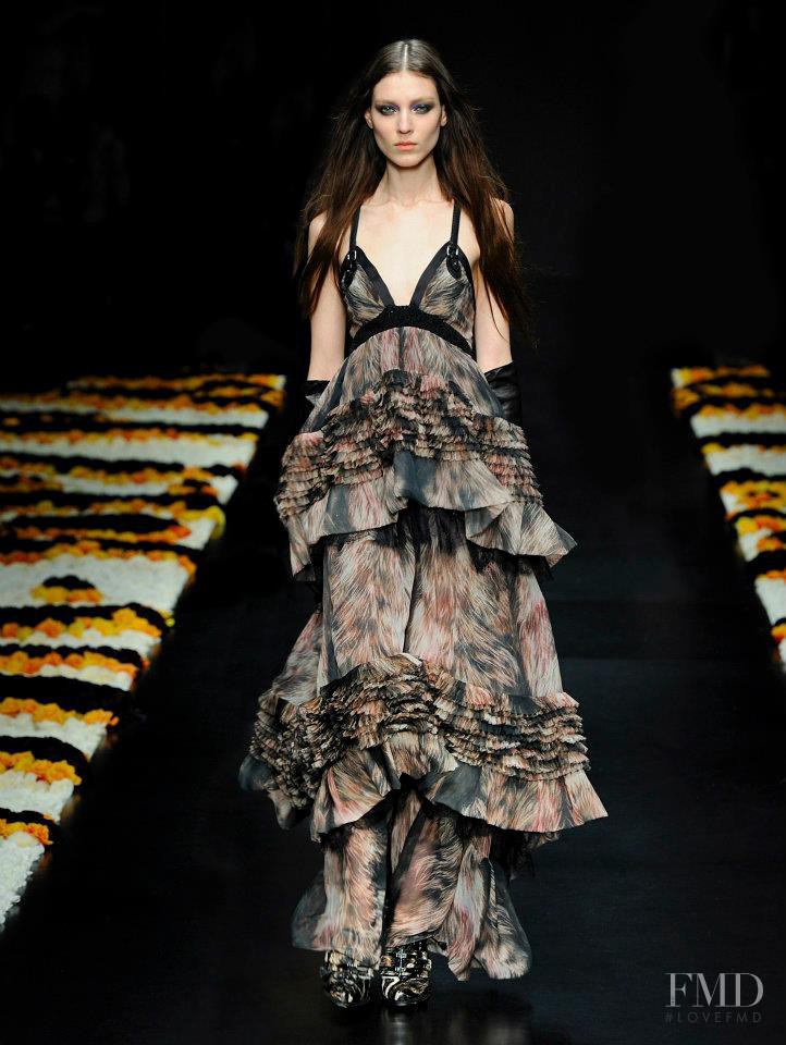 Kati Nescher featured in  the Roberto Cavalli fashion show for Autumn/Winter 2012