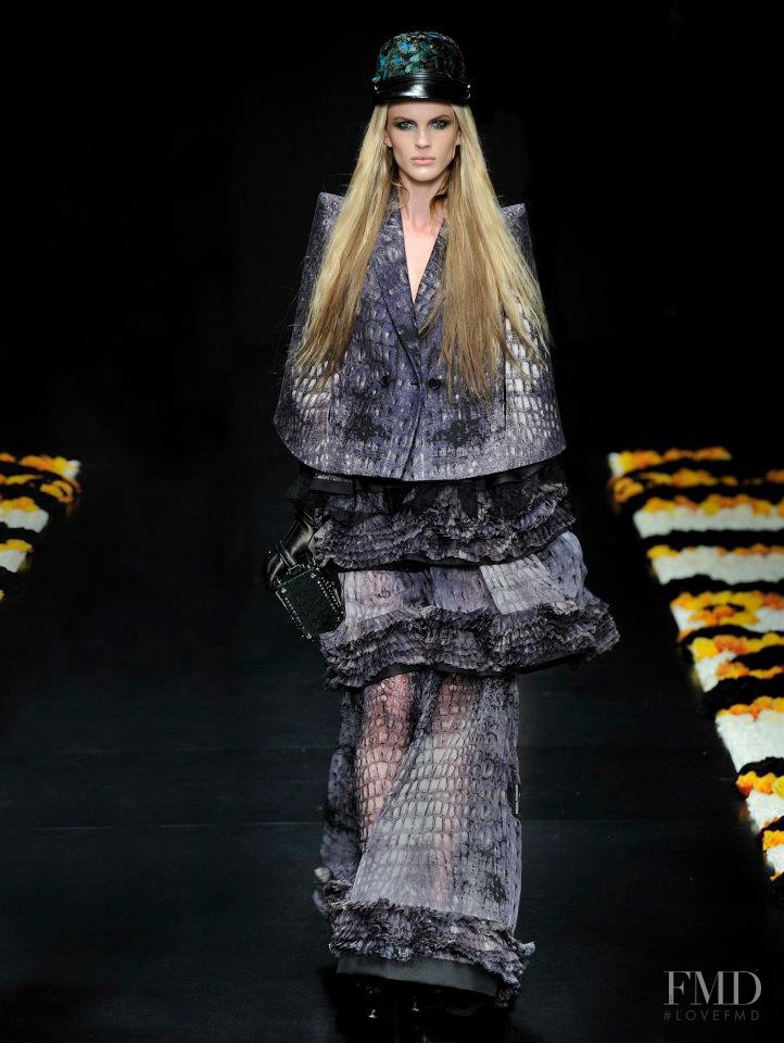 Anne Vyalitsyna featured in  the Roberto Cavalli fashion show for Autumn/Winter 2012