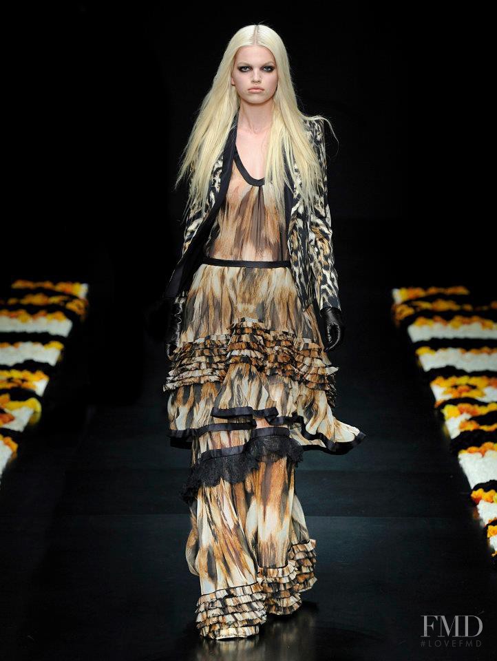 Daphne Groeneveld featured in  the Roberto Cavalli fashion show for Autumn/Winter 2012