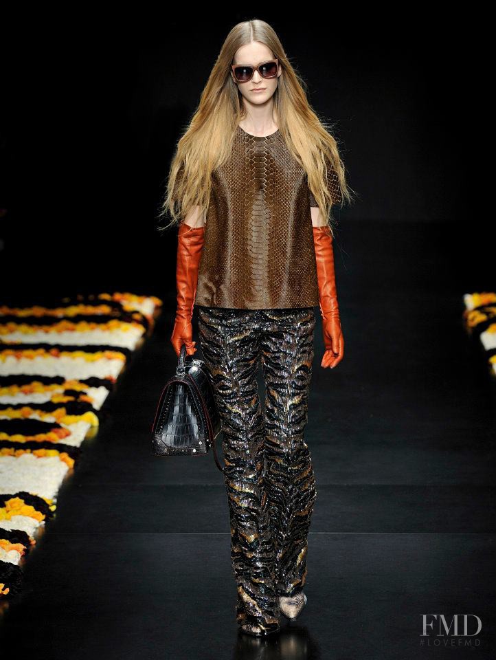 Mirte Maas featured in  the Roberto Cavalli fashion show for Autumn/Winter 2012