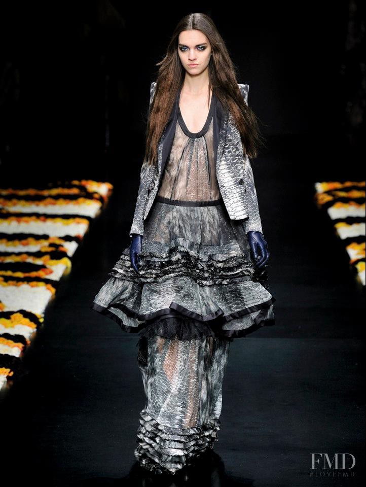 Magda Laguinge featured in  the Roberto Cavalli fashion show for Autumn/Winter 2012