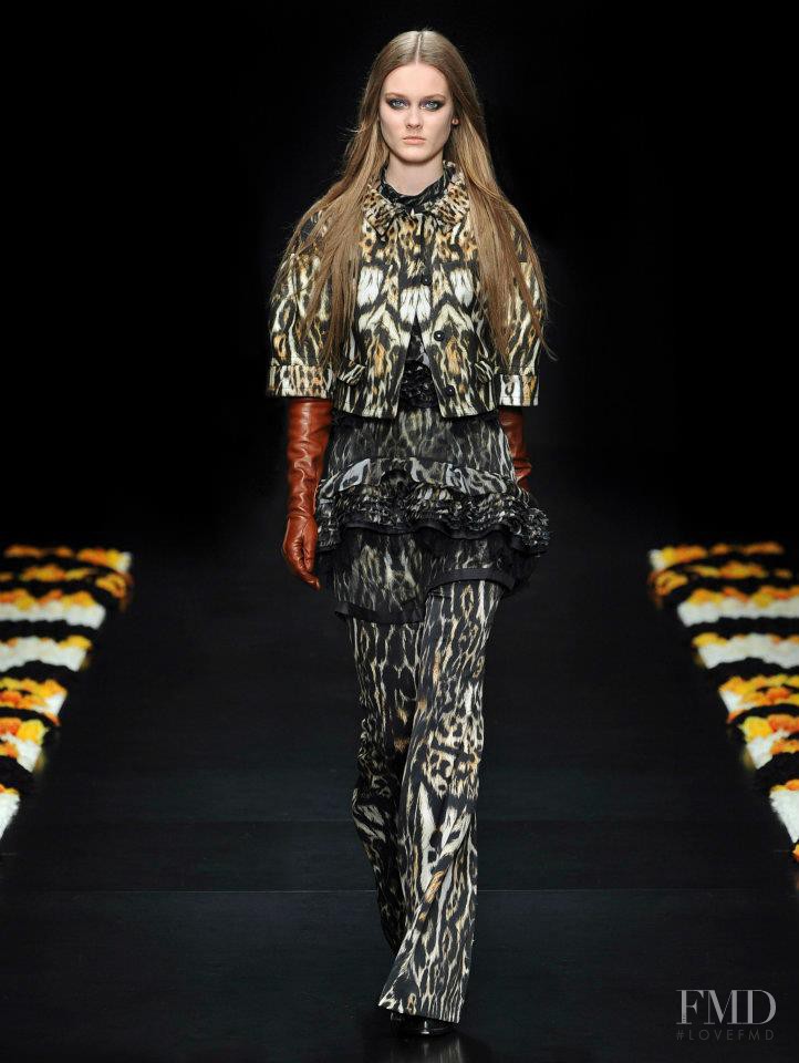Monika Jagaciak featured in  the Roberto Cavalli fashion show for Autumn/Winter 2012