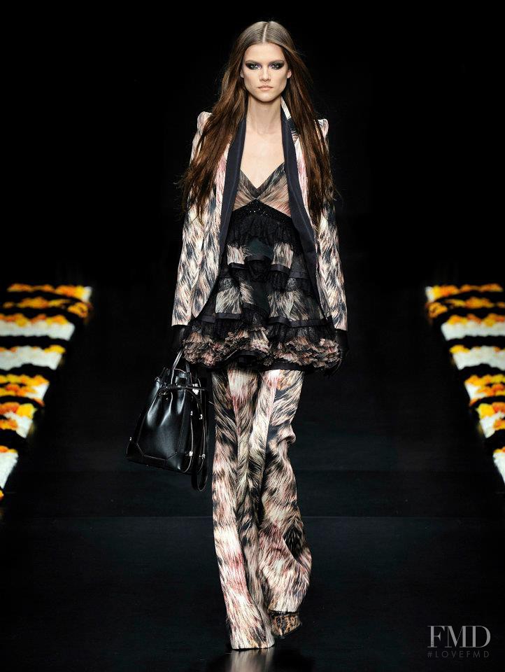 Kasia Struss featured in  the Roberto Cavalli fashion show for Autumn/Winter 2012